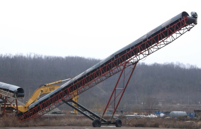 Radial stacker, iron city conveyors